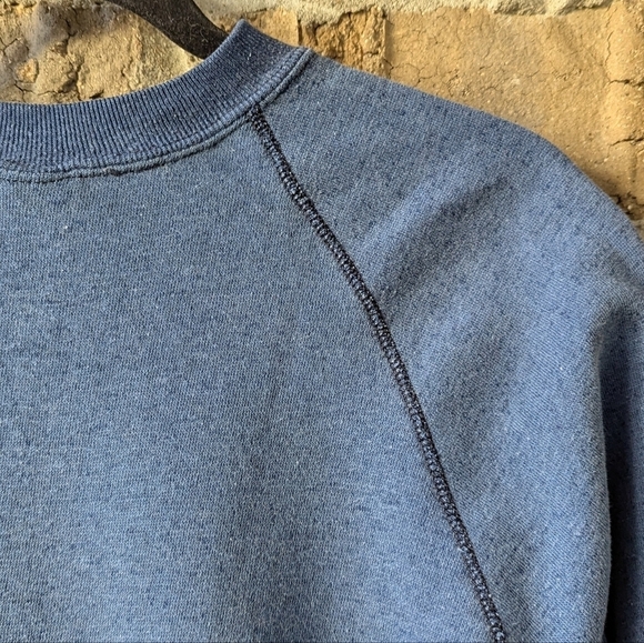 VTG 70s Tultex Oregon State Raglan Sleeve Crew Neck Sweatshirt Blue White Large - Picture 5 of 8